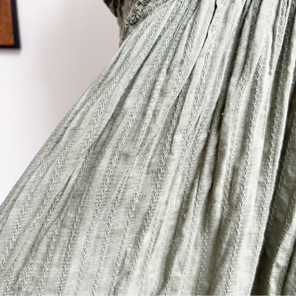 Vintage 90s Green Embroidered Sun Dress size 6 small - Picture 6 of 9